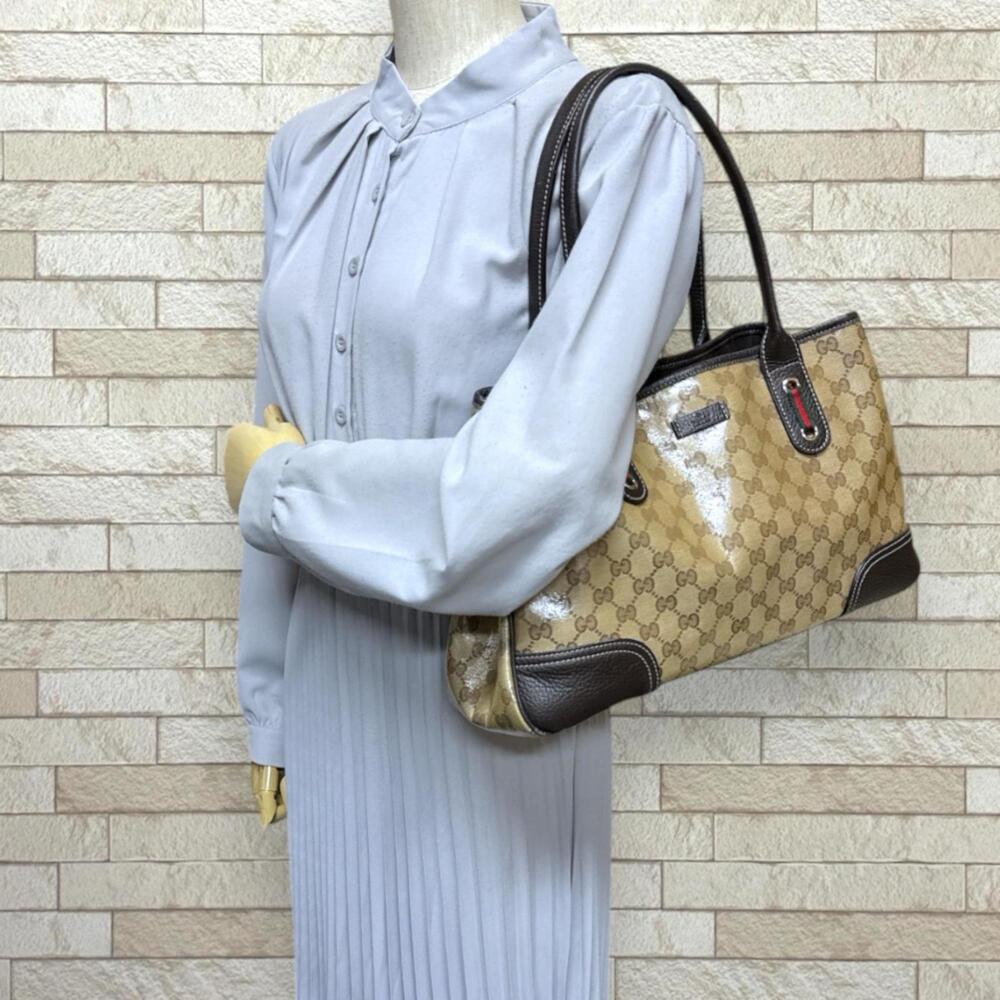 GUCCI Authentic Cream Leather Tote Bag - Picture 2 of 15